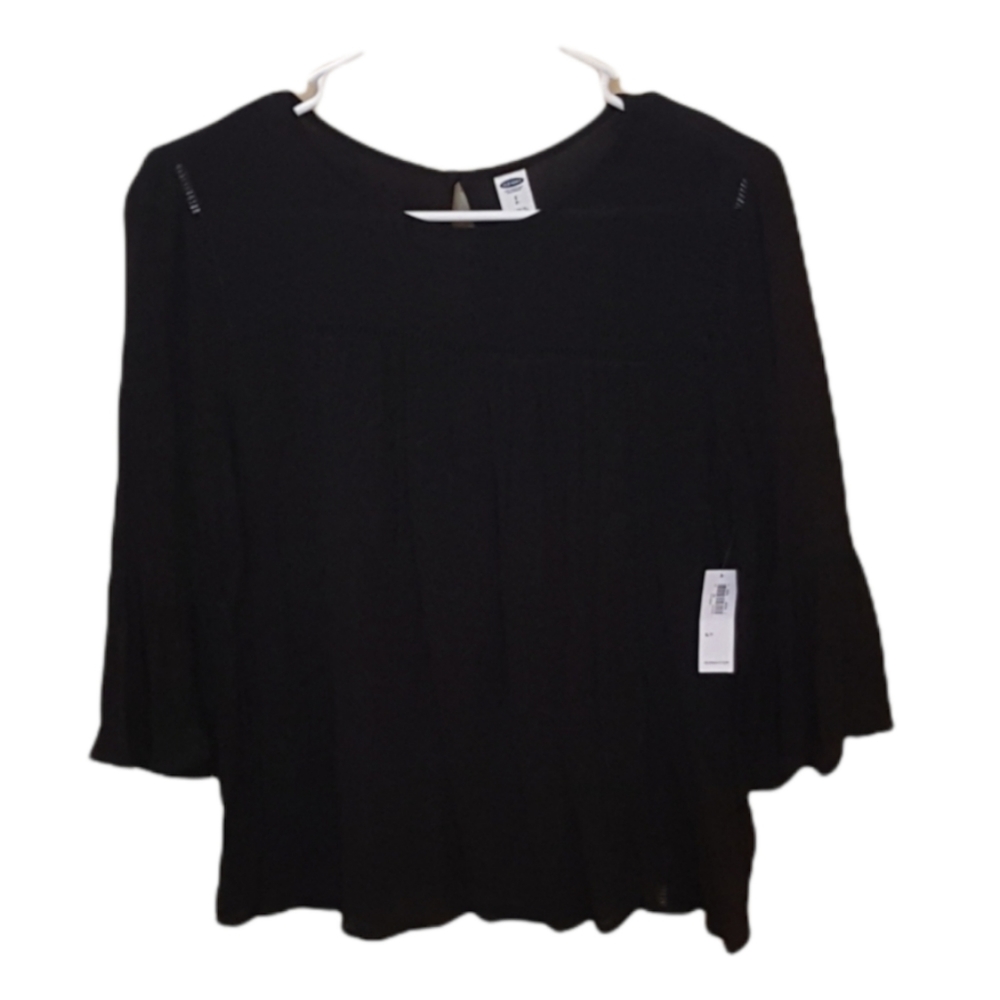 OLD NAVY Ruffled Black blouse